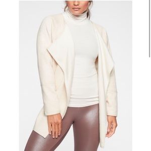 Athleta Activewear, Women’s Cozy Karma Wrap, Ivory Heathered Cardigan